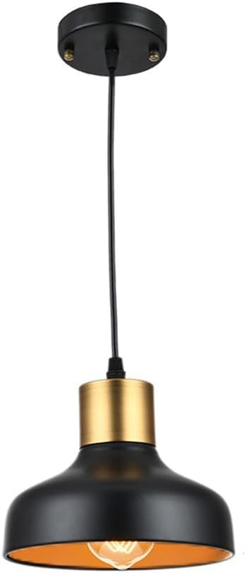 Lampe suspendue industrielle et lustre vintage noir or pour maison