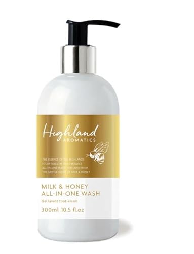 Highland Aromatics Body Wash, Milk & Honey Fragrance, 300ml, Pack of 6