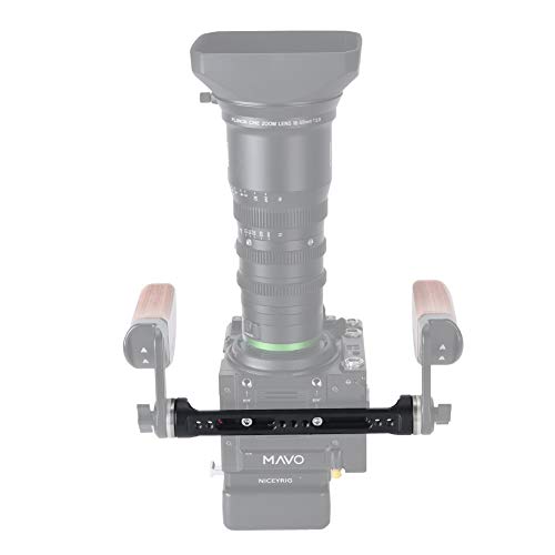 Image of NICEYRIG Extended NATO Rail with Dual Rosette Mount Adapters, 6.5 Inch Long Quick Release Rail for RED Kinefinity Cinema Camera Camcorder Steady Video Shooting Support - 425