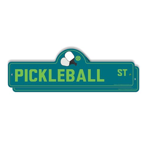 Pickleball (2 Pack) Plastic Street Sign - 7 Inch X 20 Inch Gift Sports Paddle Court Ball Team Fun Game Active Outdoor Decor Fitness Match -  SignMission, P-720-2PACK-Pickleball