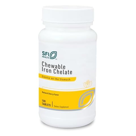 Klaire Labs Chewable Iron Chelate - 30mg (100 Tablets) Cover