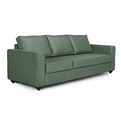 Image of Wakefit Sofa Set | 3 Year Warranty | Sofa 6 Seater, 6 Seater Sofa for Living Room, Wooden Sofa Set, Sofa Set 3+2+1 Seater - Napper(Omega : Green)