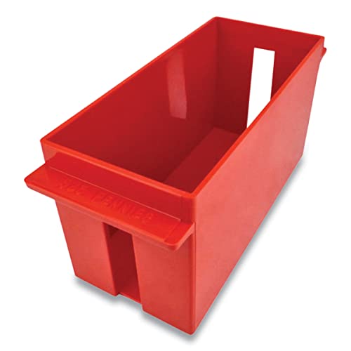 CONTROLTEK Extra-Capacity Coin Tray, Pennies, 1 Compartment, Denomination and Capacity Etched On Side, Stackable, Plastic, Red