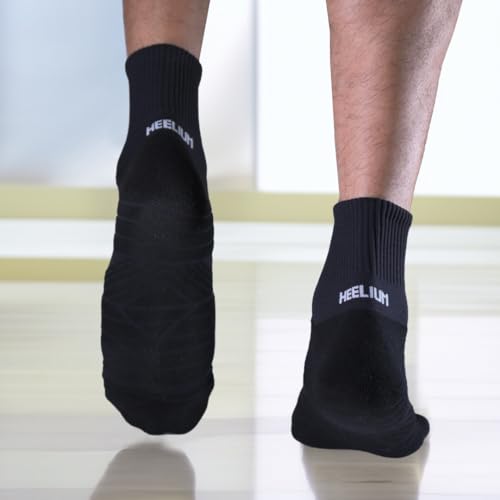 HEELIUM Bamboo Socks for Men | Ankle Length | Odour-Free & Breathable | Padded Base & Anti-bacterial | 3X Softer than Cotton Socks