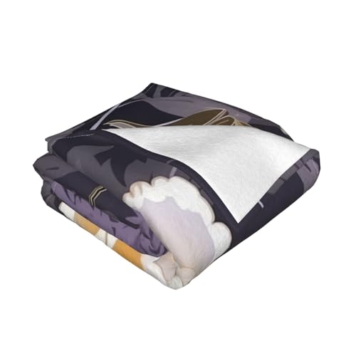 Couverture pour canapé flanelle douce violette, plaid microfibre toutes saisons - 3