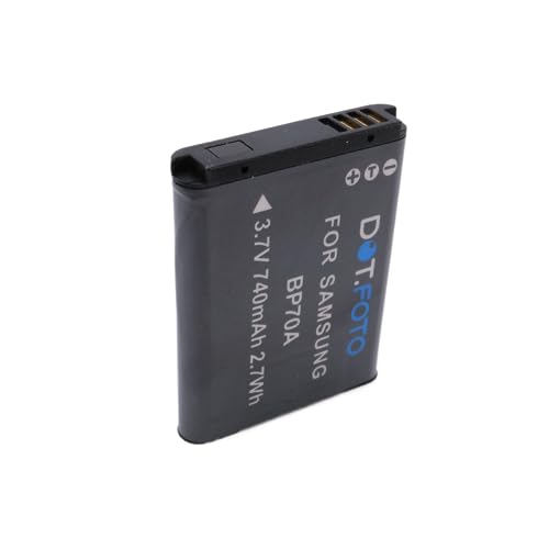 Batería BP70A para Samsung DV150F y ST76, pack de 2 unidades Dot.Foto de 740mAh 6