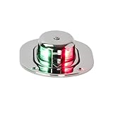 Manufacturers' Select LED Flip Boat Navigation Light - ABYC C-5 Certified, Stainless Steel, IP66 Rated Marine Red and Green Combo Light