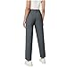 Girls Uniform Pants Kids Stretch Casual Flat Front Dress Pants High Waisted Straight Leg Preppy School Unifrom Trendy Gray