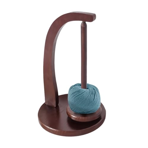 GIDWRIY Porta Gomitolo Rotante,Portagomitolo Girevole per Uncinetto,Avvolgitore per Lana In Legno,Svolgitore Di Lana,Porta Lanas,Yarn Holder,Portas Filato,Supporto Magnetico per Filati Ricami a Maglia