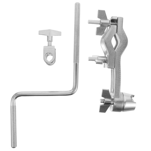 Z-arm Cowbell Mounting Clamp con Brazo Extensor Curvo, Soporte Accesorio de Percusión Compatible con Jazz Drums y Panderetas, Soporte Ajustable para Cowbell en Hardware de Batería miniatura 1