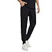 Scrub Pants for Men - Slim Jogger Pants with 5 Pockets, Yoga Waistband, Anti-Wrinkle Scrubs for Men Cozy Scrubs - Black, L, Tall