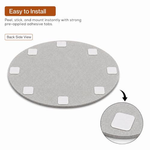 Image of MMT Acoustix Circle Felt Acoustic Wall Panel|Sound Proofing for Room |Premium Acoustic Panel |Pin Board for Wall |Sound Absorbing Panels |Circle Felt Acoustic Wall Panel|Pumice| 60 x 60 cm|4 Pcs