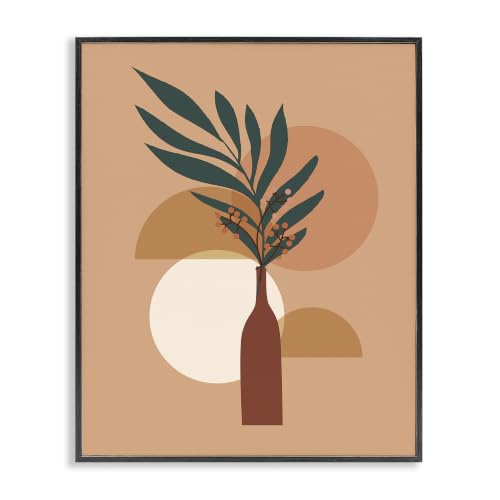 Botanical Leaf Shapes Abstract, 24 x 30 Inch Framed Giclée Print
