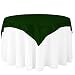 LinenTablecloth 60-Inch Square Satin Overlay Hunter Green