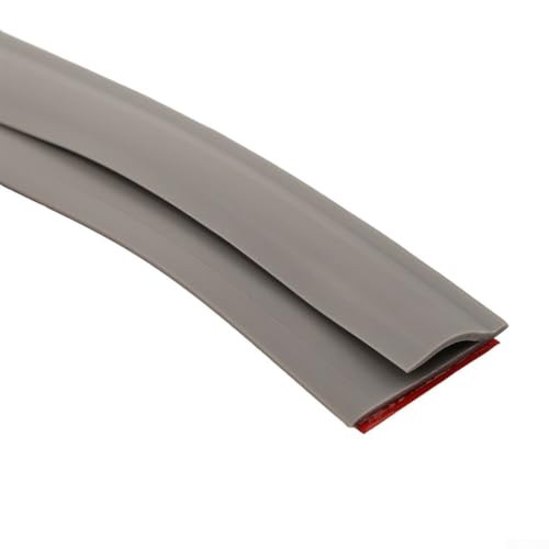 Alfombra de TPE para borde de 2 m, antideslizante, transición de suelo para alfombra a baldosa y laminado con respaldo para uso doméstico y comercial (2 m, gris)