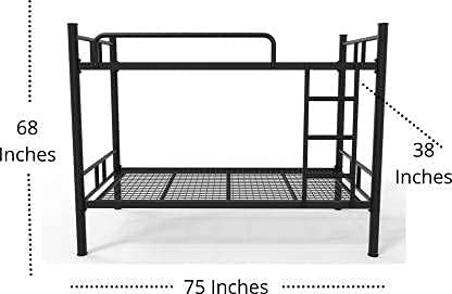 Image of Swing Vian Bunk Bed Metal Bunk Bed (Finish Color - Black)