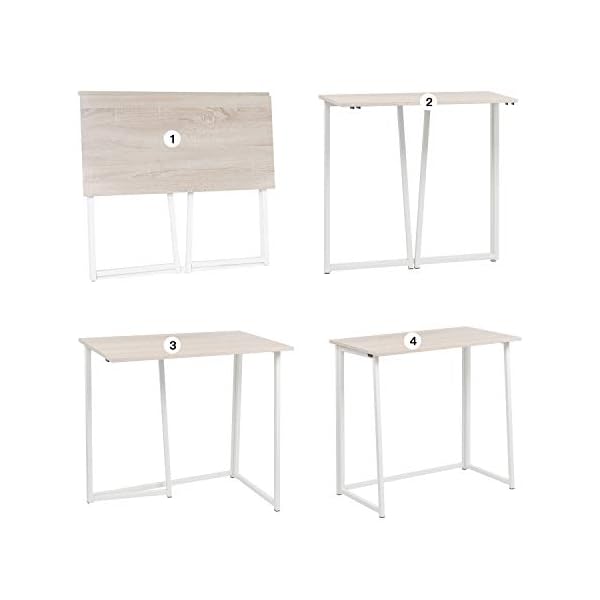 Dripex Compact Folding Desk No Assembly Required Computer Desk Folding
