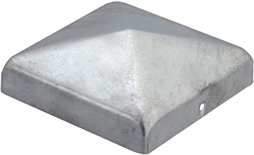 SQUARE Pyramid Silver GALVANISED Fence POST CAP CAPS Cover Top 91x91mm (3.6x3.6)