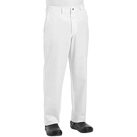 Chef Designs Men's Chef Pant, White, 32W x 30L Cover
