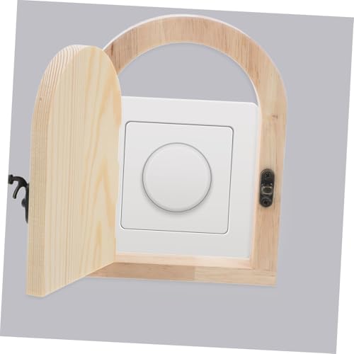 Cubierta de madera para interruptor decorativa proteccion de pared interior 7