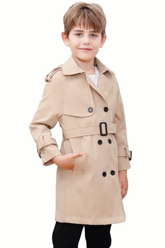 Cromoncent Kids Rain Jacket, Raincoats Lightweight Waterproof Trench Coat for Boys Girls4
