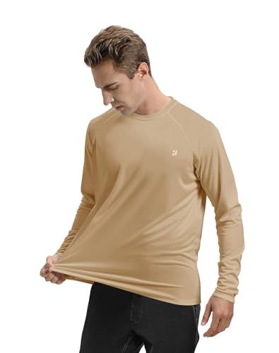 Image of Roadbox Mens UPF 50+ UV Sun Protection Shirts Outdoor Long Sleeve SPF Rash Guard for Fishing Hiking Swimming Running