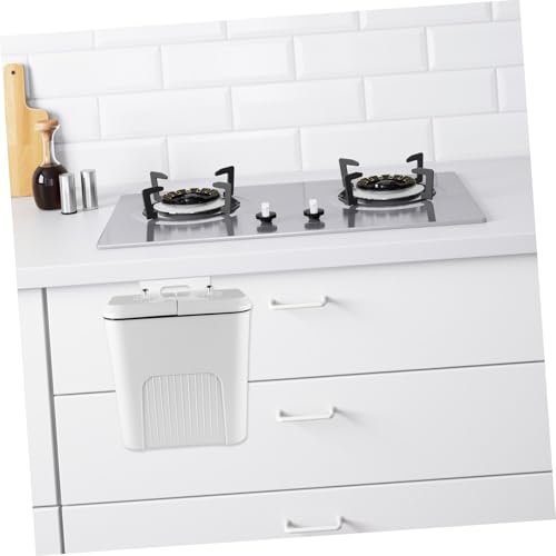 Bote de basura de cocina con doble compartimento y tapa abatible de 9L miniatura 5