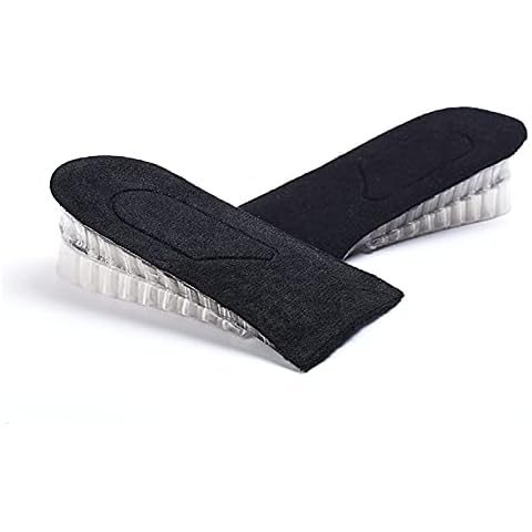 Adjustable 2-Layer Height Increase Insoles, Silicone Heel Cushion Inserts for Men and Women, Gel Heel Lift Inserts for Leg Length Discrepancy(Black,3.5cm) Cover