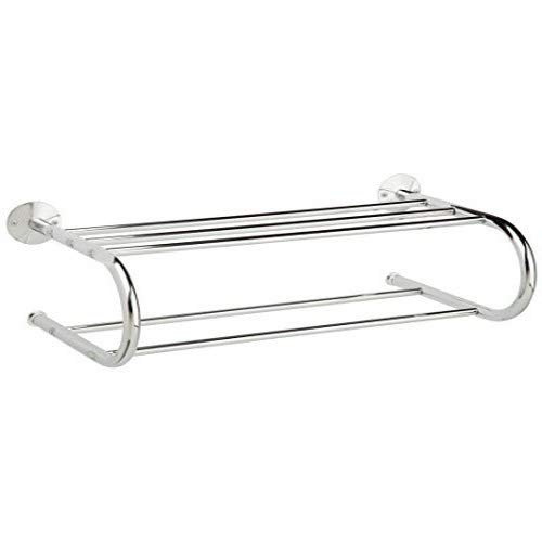 Honey-Can-Do BTH-05075 Wall Mount Towel Rack with Dual Hanging Bars