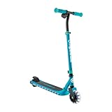 trottinette electrique adulte globber one k e-motion noire templar ROUES DE HAUTE QUALITÉ | Roue arrière 90 mm de diamètre extra large avec moteur brushless 80W et roue avant 120 mm lumineuse à LEDs sans piles fonctionnant par dynamo.