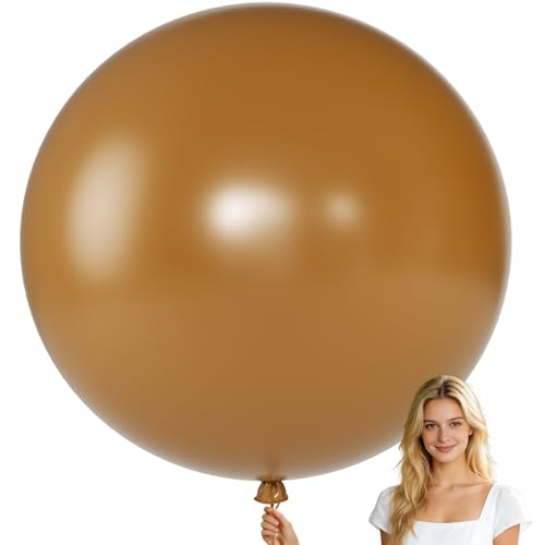 Image of KALOR Brown Giant 36 Inch 9pcs Large Latex Balloons