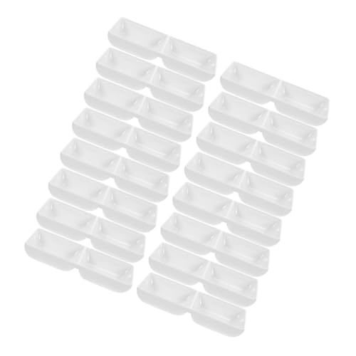 VICASKY 16pcs Divided Sauce Dipping Bowls Dual Compartment Sushi Soy Sauce Dishes Versatile Snack Platters for Home Parties Compact Easy to Clean