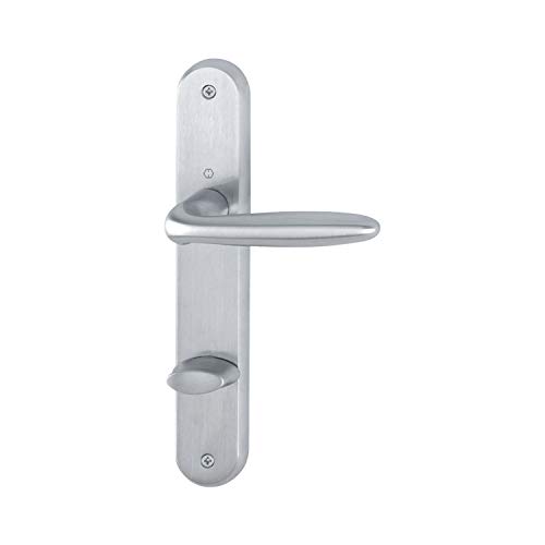HOPPE Verona Door Handle Set on WC 90 Sign Chrome-Plated Brass Matt, WC 90, Messing verchromt matt