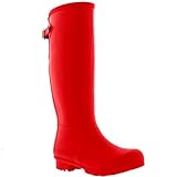 Womens Adjustable Back Tall Winter Rain Wellies Waterproof Wellington Boot