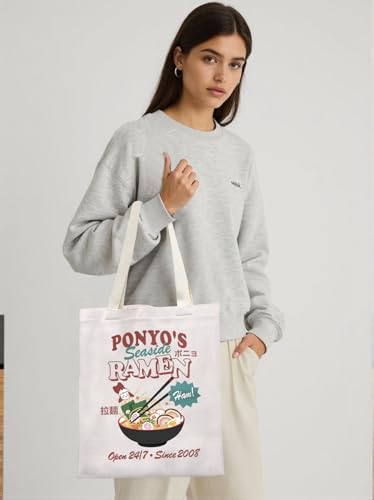 Bolsa Tote de Lona Ponyo Ramen KUIYAI Anime miniatura 2