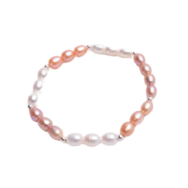Perle d'eau douce bracelet femme en argent 925, bijou chic de tous les jours