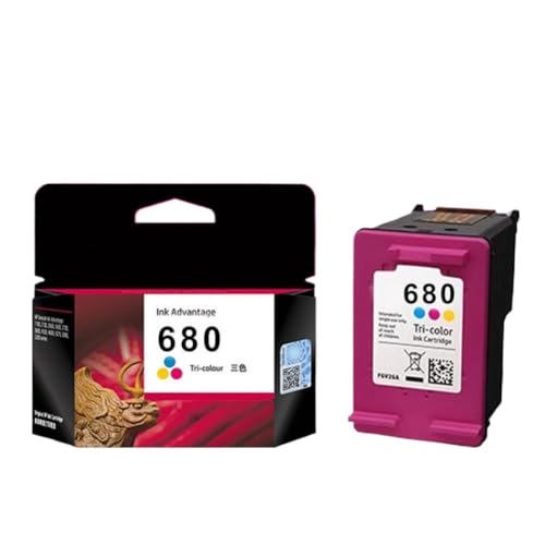 Cartouche d'encre 680 CMY pour imprimante Deskjet 2678 3636 et 3838