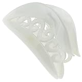 Camila Paris CP3213 French Hair Clip for Women for Thick Hair for Long Curly Wavy Hair, White, Girls Hair Claw Clips Jaw, Styling Big Claw Clip for Thick Hair, Strong Hold No Slip Grip, Made in France