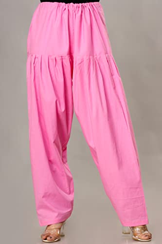 NOBHOB Woman's Plain Cotton SEMI Patiala Salwar Free Size || Plain Patiala || SEMI Patiala Pants || Solid Cotton Patiala || Patiyala || Multicolour