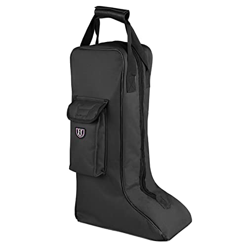 Harrison Howard Tall Boot Carry Bag Protect Rider Boots for Shows Competition Travel Long-lasting Boot Bag Black