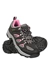 Mountain Warehouse Adventurer Womens Waterproof Walking Shoes - Synthetic & Mesh Upper Shoes with Cushioned Footbed & Deep Lugs - Spring Summer, Hiking & Outdoors Black Adult Shoe Size 8