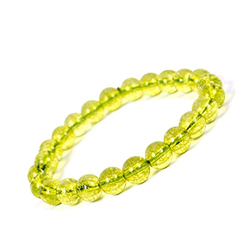 Image of Reiki Crystal Products Natural Crystal Stone 8 mm Round Bead Bracelet for Men & Women | Stretchable Gemstone Bracelet for Meditation, Yoga, Reiki & Daily Wear