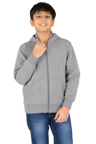 Image of ADBUCKS Unisex Fleece Cotton Zipper Sweatshirt with Hoodies for Boys and Girls