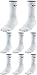 Price comparison product image Nike 8 Pairs Men's Women's Socks White or Black or White Grey Black Set Bundle - White - 8/12 UK