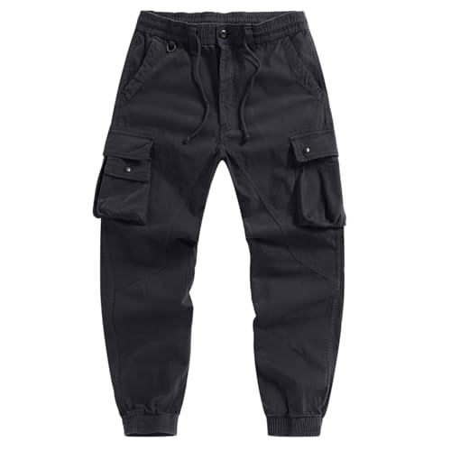 Pantalon running jogging cyclisme homme casual stretch avec multi-poches