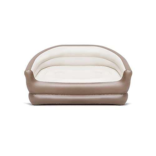 Twin Size Air Mattress Inflatable Sofa，Double Inflatable Chair for Adults-Flodable Blow Up Couch Lounger-Portable Air Sofa for Indoor Living/Tent Camping/Outdoor Activities(White)