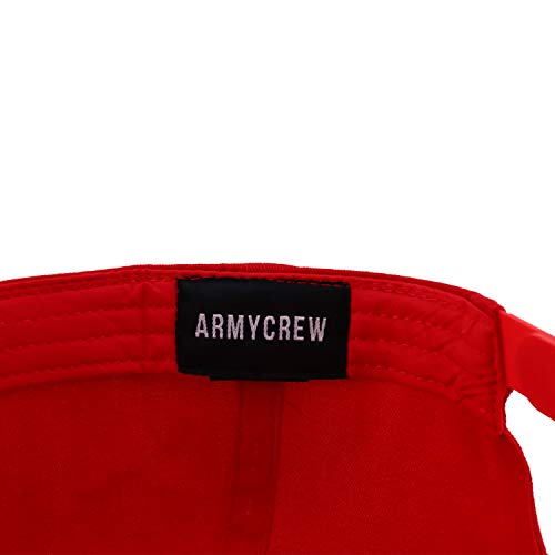 Armycrew Xxl Oversize High Crown Adjustable Plain Solid Baseball Cap - Red #TOP3