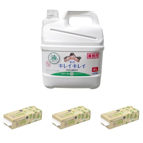 【セット品】大容量ハンドソープ+ペーパータオル 2種4点セット 手洗い・衛生管理に