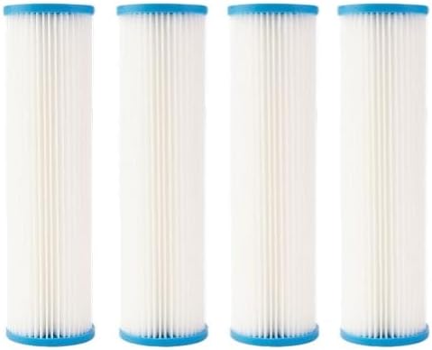 IPW Industries Inc. - Watts FM-0.35-975 (WPC0.35-975) - 4-Pack Pleated Sediment Water Filter - 0.35 Micron Water Filter for Under Sink and Whole House