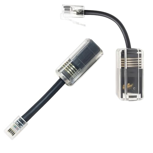2pcs démêloirs de câble téléphonique rotatifs à 360° pour téléphones fixes, Adaptateurs anti-nœuds RJ9 4P4C pour équipements de bureau, Accessoires de haute qualité pour une transmission claire